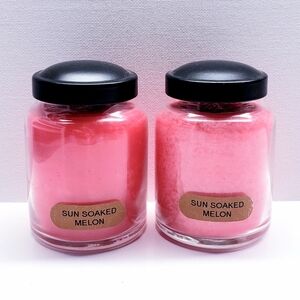 SUN SOAKED MELON-A Cheerful Giver Baby Jar Single Wick Candle, 6 oz (2 pcs)